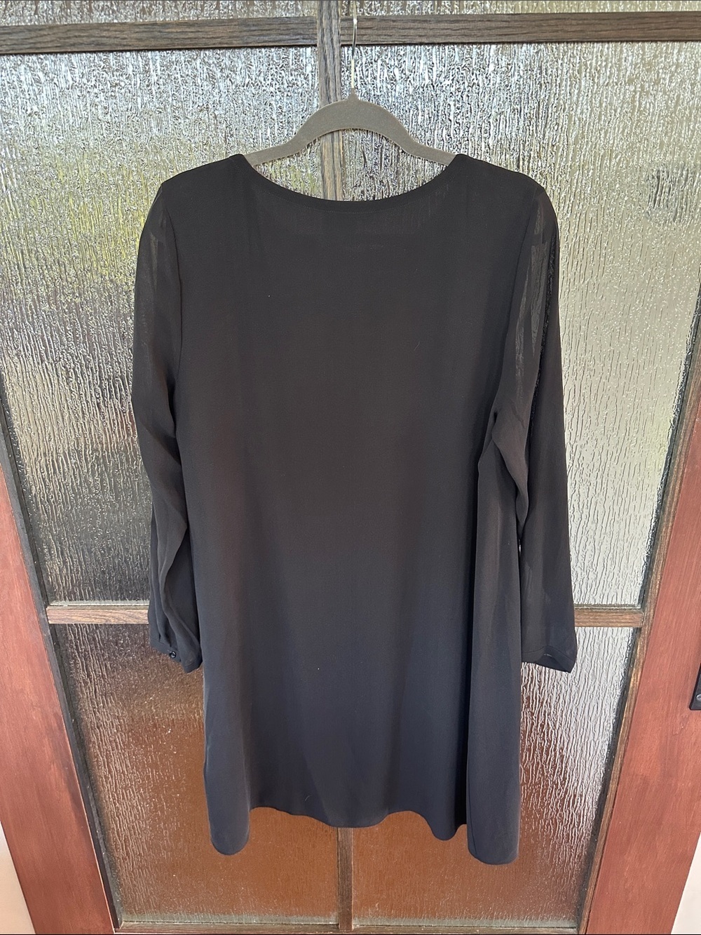 Eileen Fisher Silk Georgette Crepe Jewel Neck Dress size Sm NWT - Picture 6 of 7